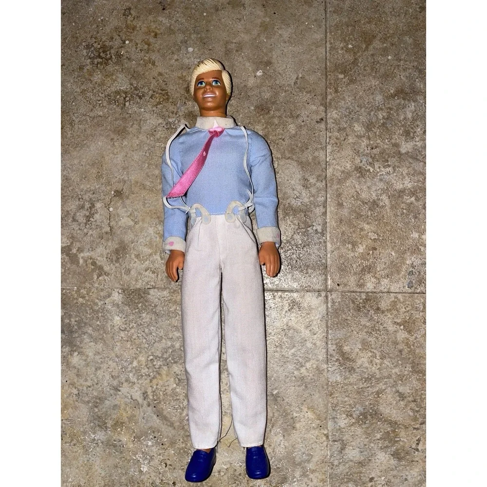 Vtg 1968 Mattel Ken doll with blonde molded hair Green Eyes- Outfit With Shoes
